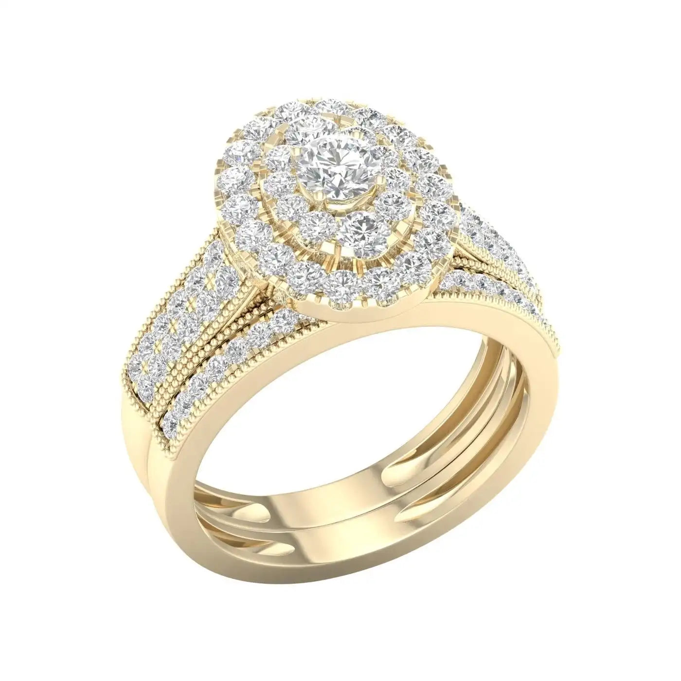 Szjinao Two Pieces Wedding Ring Set For Couple Women Sterling Silver 925 Jewellery Set Eternity Band Engagement Gift Female Sale