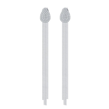 Smyoue Full Moissanite Tassel Drop Earrings for Women Water Drops 100% 925 Sterling Silver Lab Diamond Party Jewelry Wholesale