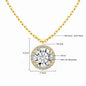 Sparkling Halo Diamond 14K Gold  Pendant