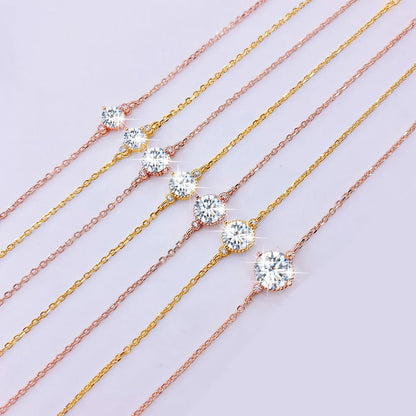 High Quality 0.5ct D Color Moissanite Bracelets 925 Sterling Silver For Woman Banquet Birthday Luxury Trend Fine Jewelry