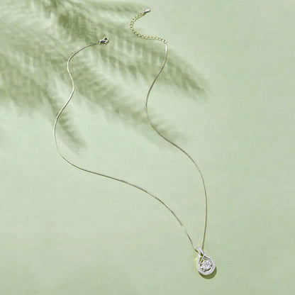 IOGOU 925 Silver Infinity Love Pendant Necklace VVS1 D Full Moissanite Necklace for Women Lab Diamond Jewelry with Certificate