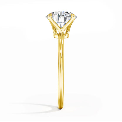 8MM 2CT |   Gold Filled for Women Man 4 Prong Solitaire Diamond Ring