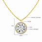 Sparkling Halo Diamond 14K Gold  Pendant