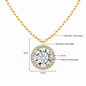 Sparkling Halo Diamond 14K Gold  Pendant
