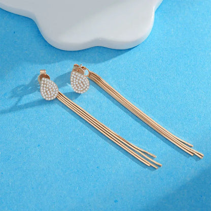 Smyoue Full Moissanite Tassel Drop Earrings for Women Water Drops 100% 925 Sterling Silver Lab Diamond Party Jewelry Wholesale