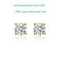 Smyoue GRA Certified 0.2-2CT Moissanite Stud Earrings for Women Man Hip Hop 100% 925 Sterling Silver Plated 18k Gold Earrings