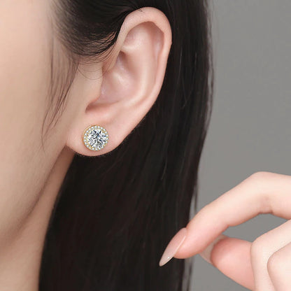 Moissanite Stud Earrings Women