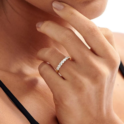 3mm D Color Moissanite Ring For Women Men Sparkling Diamond 925 Sterling Silver Plated 18K Gold Wedding Eternity Band with GRA