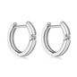 Smyoue 2.5mm 100% Real Moissanite Hoop Earrings for Women 2 Colors Trend Ear Jewelry Original S925 Sterling Silver D VVS1 GRA