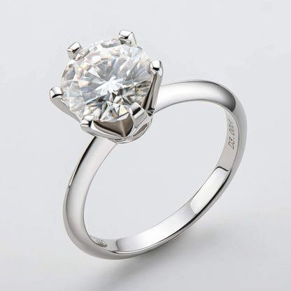 10CT 14mm Moissanite Engagement Ring With GRA Certified Classic Lab Diamond Promise Band 925 Sterling Silver Jewelry for Women