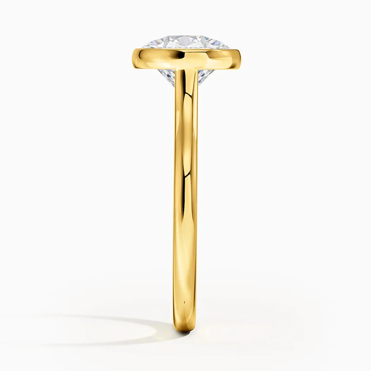 Classic Engagement Wedding Ring 14K Yellow Gold for Women Hollow Au585 Round Cut D Color Lab Moissanite Diamond Band Jewelry