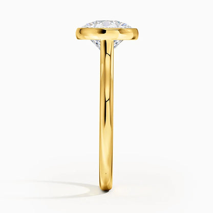 Classic Engagement Wedding Ring 14K Yellow Gold for Women Hollow Au585 Round Cut D Color Lab Moissanite Diamond Band Jewelry