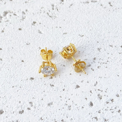 Moissanite Stud Earrings  | Gold | White Gold