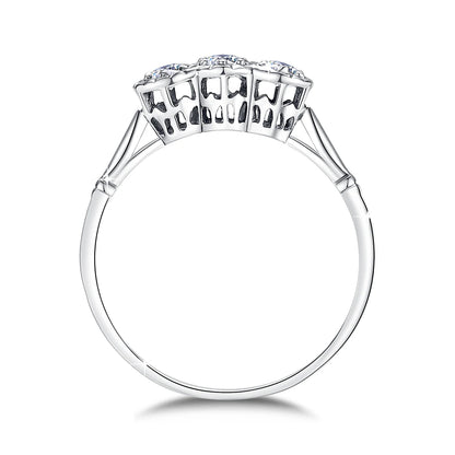 3 Stone Rings For Woman 3mm D Color Moissanite With Certificate 100% 925 Sterling Silver Luxury Designer Engagament Jewelry Sale