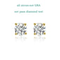 Smyoue GRA Certified 0.2-2CT Moissanite Stud Earrings for Women Man Hip Hop 100% 925 Sterling Silver Plated 18k Gold Earrings