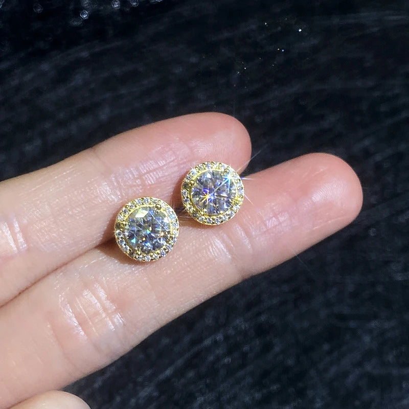 Moissanite Stud Earrings Women