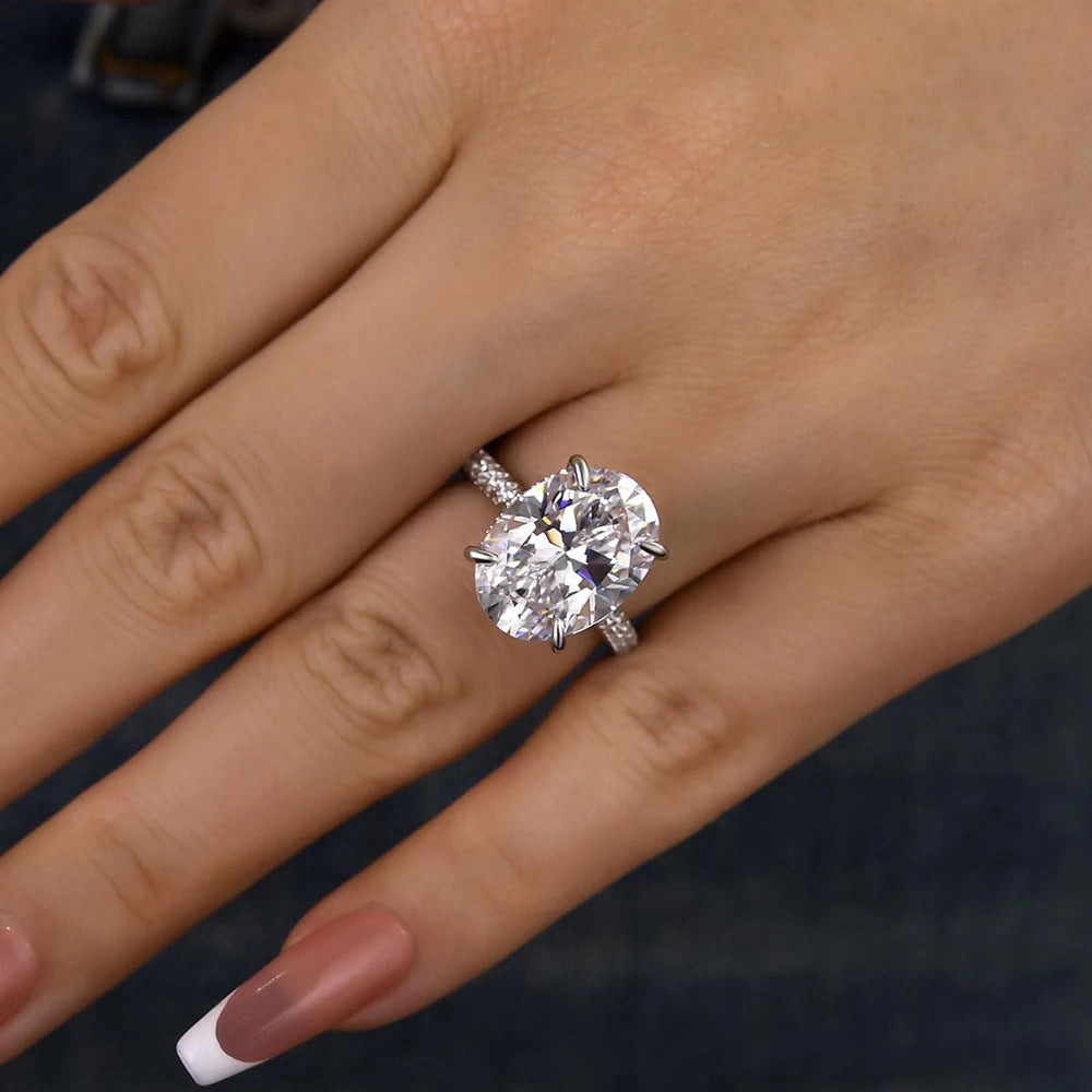 White Gold  Big Gemstone |Wedding Band