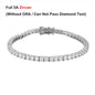 EWYA 925 Sterling Silver Moissanite Bracelet 0.1ct 3mm D VVS1 Diamond with GRA for Women Sparkling Wedding Party Fine Jewelry