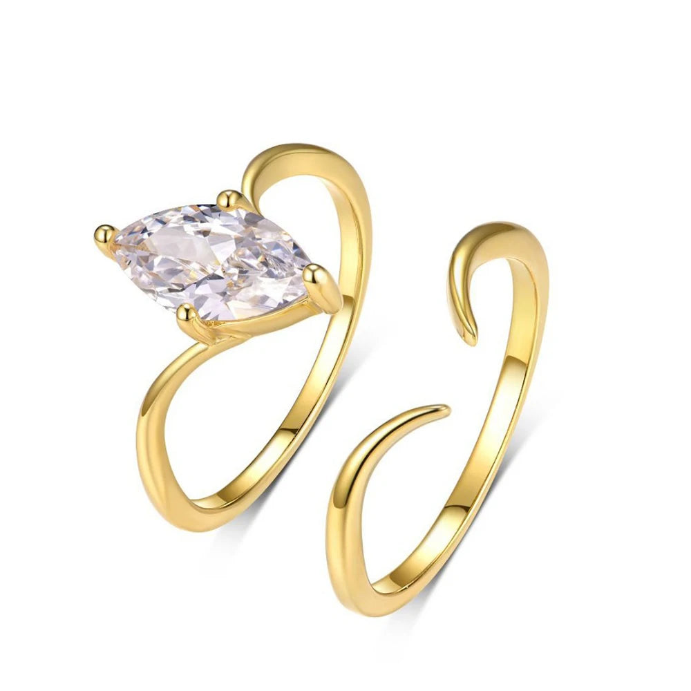 1/2/3CT Marquise Cut Engagement Ring Set Vintage Moissanite Solitaire Ring Set for Women S925 Silver Matching Wedding Band GRA