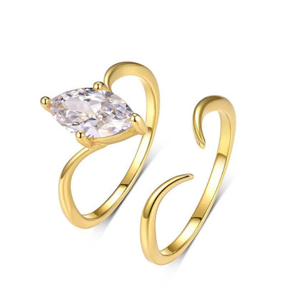 1/2/3CT Marquise Cut Engagement Ring Set Vintage Moissanite Solitaire Ring Set for Women S925 Silver Matching Wedding Band GRA