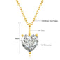 Heart Cut 14K Gold Moissanite Necklaces 9MM VVS1 Au585 Diamond Pendant for Women Engagement Party Classic Jewelry