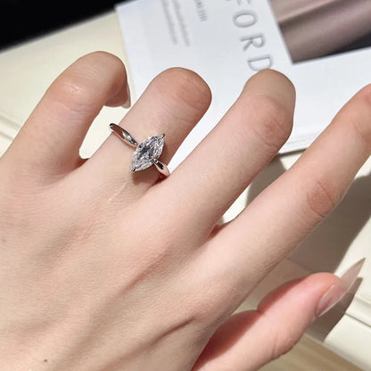 1-3CT Marquise Cut Moissanite Diamond Engagement Ring For Women S925 Sterling Silver Wedding Band Jewelry Gifts With Certificate