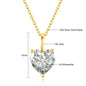 Heart Cut 14K Gold Moissanite Necklaces 9MM VVS1 Au585 Diamond Pendant for Women Engagement Party Classic Jewelry