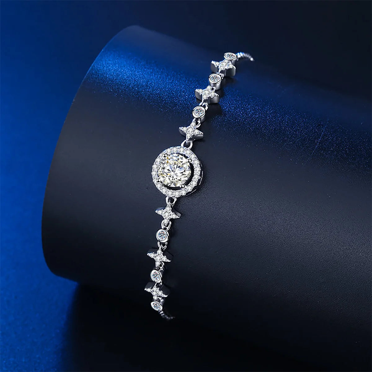 Szjinao High Quality 100% 925 Sterling Silver 1ct Moissanite Bracelets For Woman Anniversary Party Luxury Trend Fine Jewelry