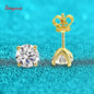 18k Gold Imitation Diamond Ear Studs for Women Gift