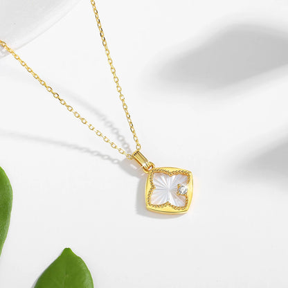 Trendy hollow| Gold Four Leaf Clove | Pendant Necklace| Women