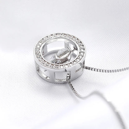 Smyoue |2ct Platinum  Pendant Necklace  |Chain | Vintage