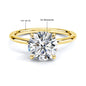 8MM 2CT |   Gold Filled for Women Man 4 Prong Solitaire Diamond Ring