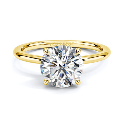 8MM 2CT |   Gold Filled for Women Man 4 Prong Solitaire Diamond Ring