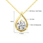 Hollow 14K Gold Solitaire Diamond Necklace Pendant