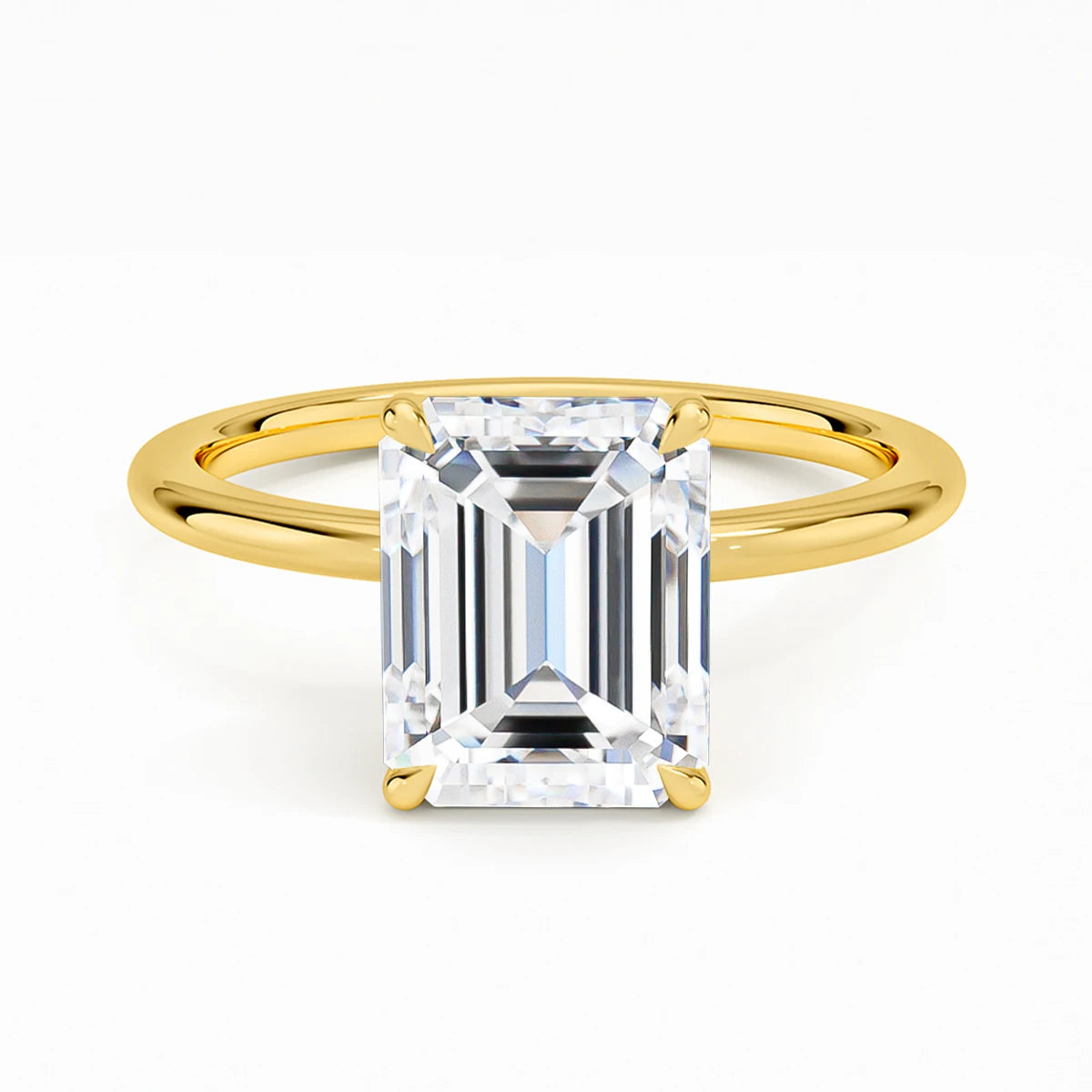 Emerald Cut | 3.0CT4K Yellow Gold Diamond Ring