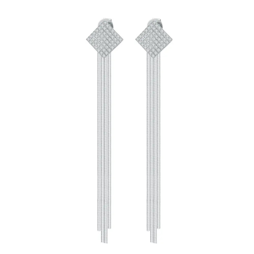 Smyoue Full Moissanite Tassel Drop Earrings for Women Water Drops 100% 925 Sterling Silver Lab Diamond Party Jewelry Wholesale