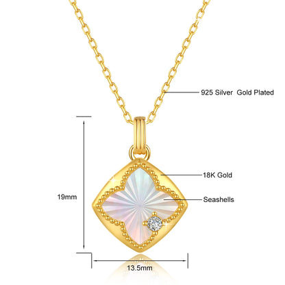 Trendy hollow| Gold Four Leaf Clove | Pendant Necklace| Women