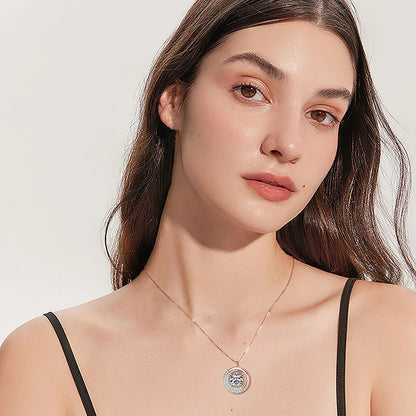 IOGOU Sparkling 1CT-3CT D Full Moissanite Diamond Pendant Necklace Box Chain 925 Silver Women Rose Gold Color Necklace Jewelry