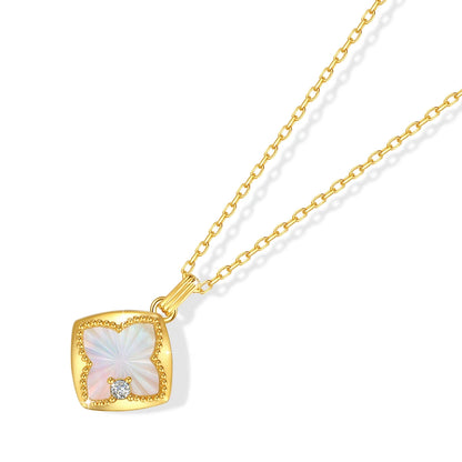 Trendy hollow| Gold Four Leaf Clove | Pendant Necklace| Women