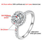Square-shape Halo 0.5-3ct  Round Diamond  Engagement Promise Ring