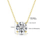 1-3CT 14K Yellow Gold Filled Moissanite Necklace Pendant for Women D Color VVS1 100% Authentic GRA Diamond Chain Classic
