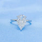 Pear Shaped Moissanite Solitaire Engagement Rings for Women 1-4CT D Color Diamond S925 Sterling Silver Wedding Band Fine Jewelry