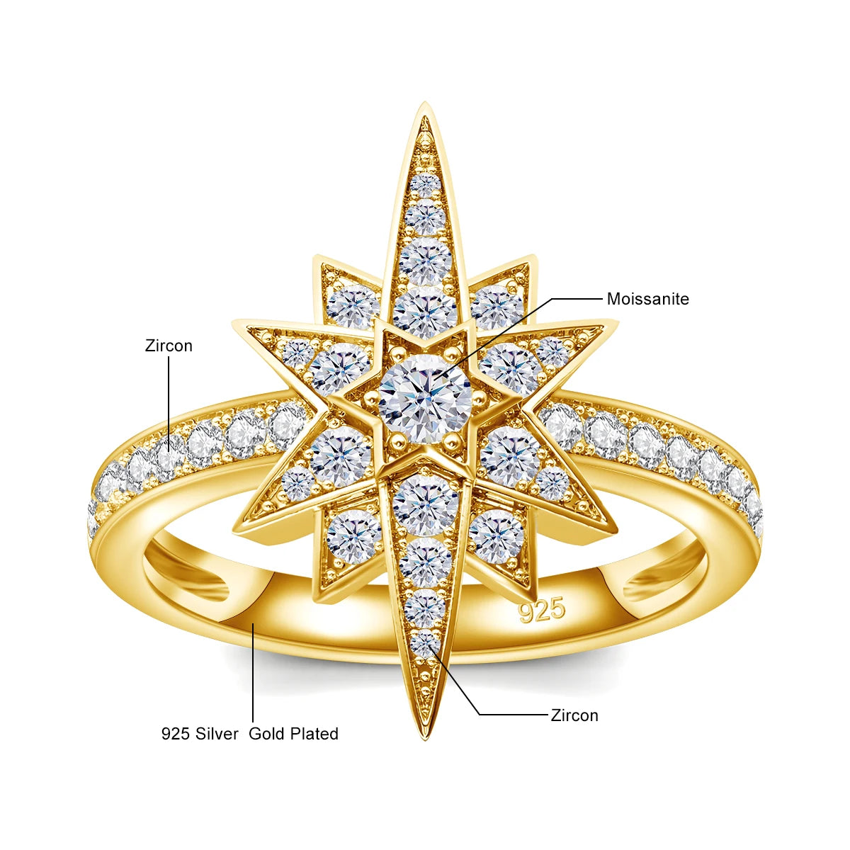 Luxury 3MM D Color VVS1 925 Sterling Silver Moissanite Ring For Woman Wedding Anniversary Trend Fine Jewelry Gift New Style 2023