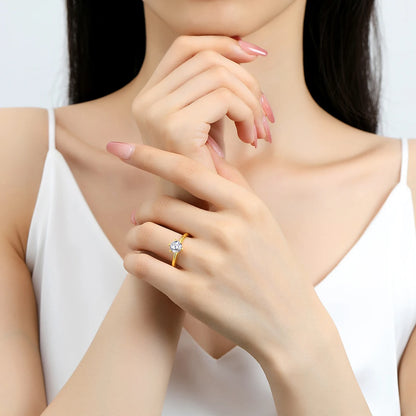 Hollow 6 Claw |14K 18K Gold | 1 ct. Lab-grown diamond Ring |  Women