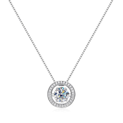 Smyoue |2ct Platinum  Pendant Necklace  |Chain | Vintage