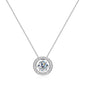 Smyoue |2ct Platinum  Pendant Necklace  |Chain | Vintage
