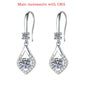 Smyoue Each 0.5CT D Color Genuine Moissanite Drop Earrings for Women Water Drop Luxury Wedding Jewelry 925 Sterling Silver GRA