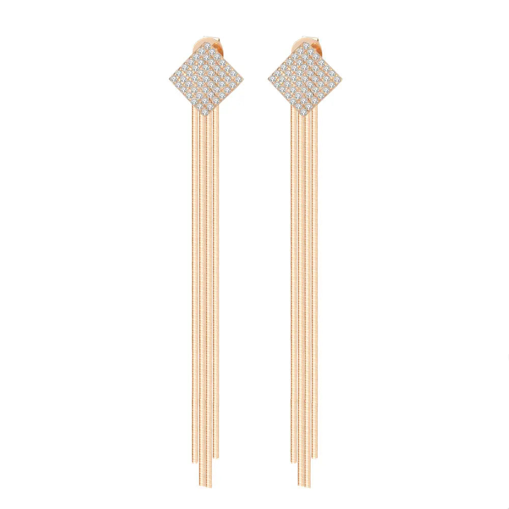 Smyoue Full Moissanite Tassel Drop Earrings for Women Water Drops 100% 925 Sterling Silver Lab Diamond Party Jewelry Wholesale