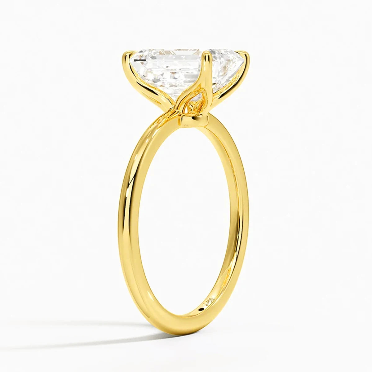 Emerald Cut | 3.0CT4K Yellow Gold Diamond Ring