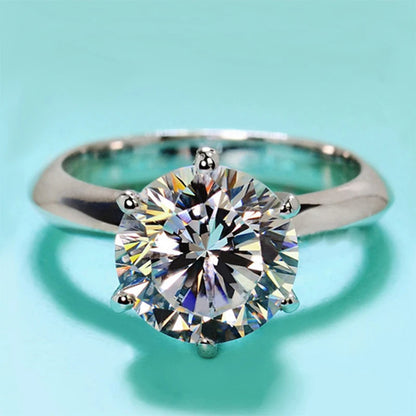 10CT 14mm Moissanite Engagement Ring With GRA Certified Classic Lab Diamond Promise Band 925 Sterling Silver Jewelry for Women